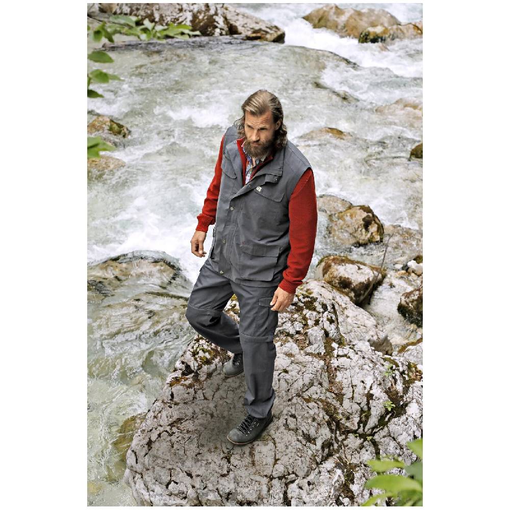 Jan Vanderstorm Trekking Weste HELMBOT dunkelgrau Sonderangebote