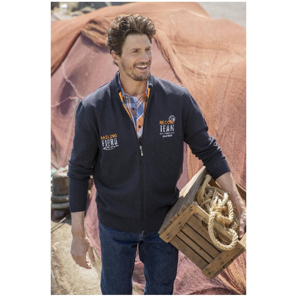 Jan Vanderstorm Strickjacke SVEND dunkelblau Neueste Stile
