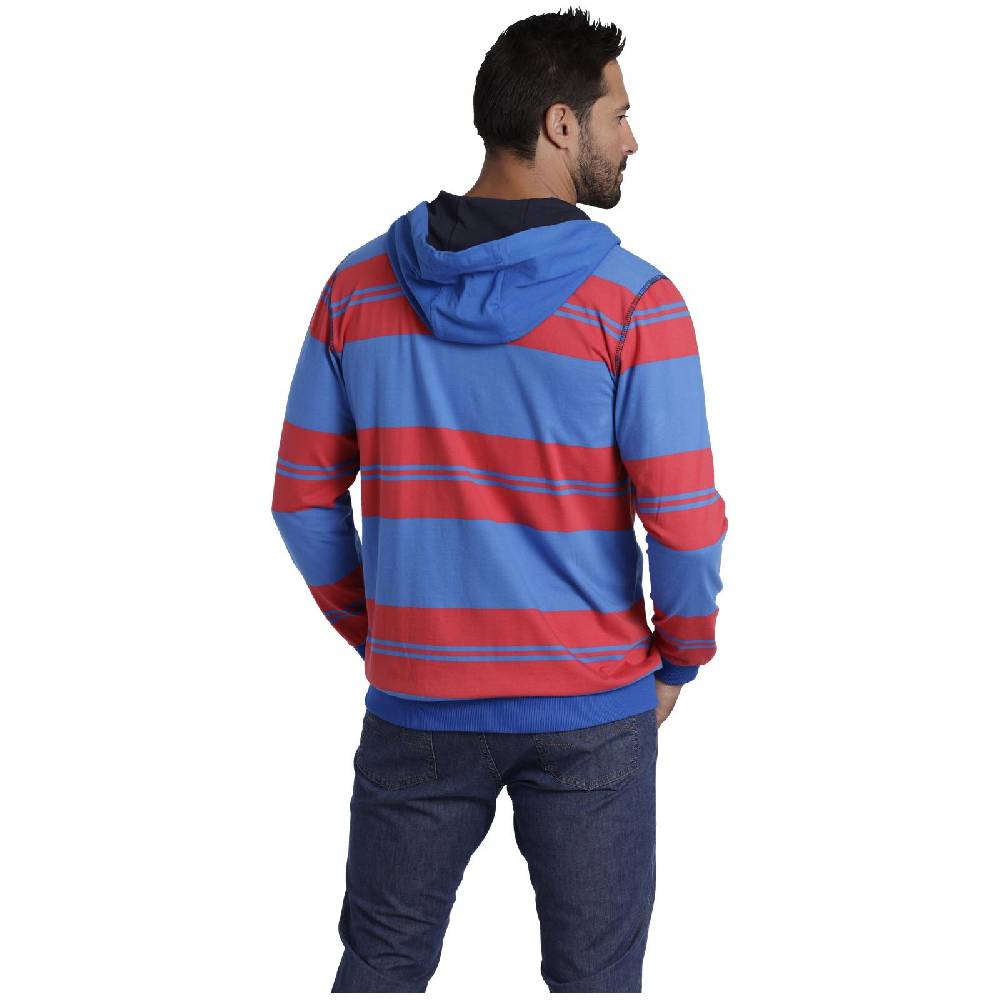 Jan Vanderstorm Sweatjacke WISHART rot blau gestreift Letzter Tag