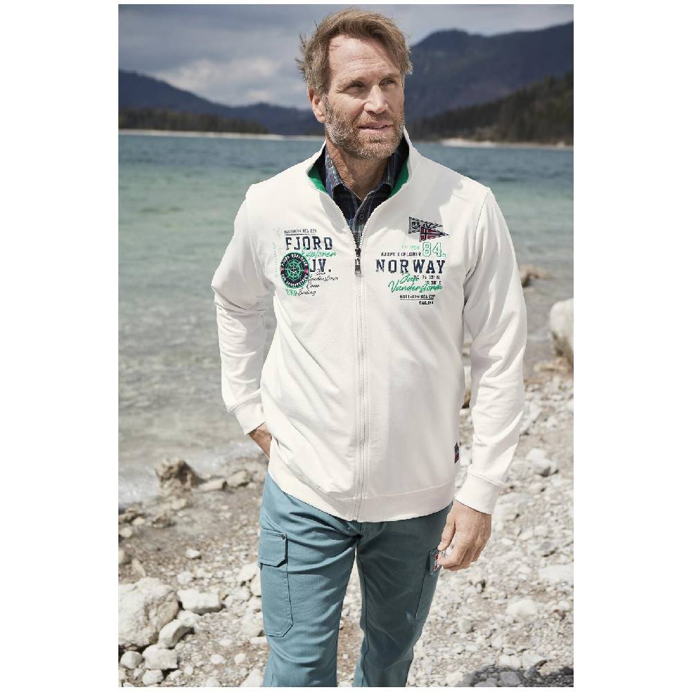 Jan Vanderstorm Sweatjacke BARUK wollweiß Bis zu 50% Rabatt