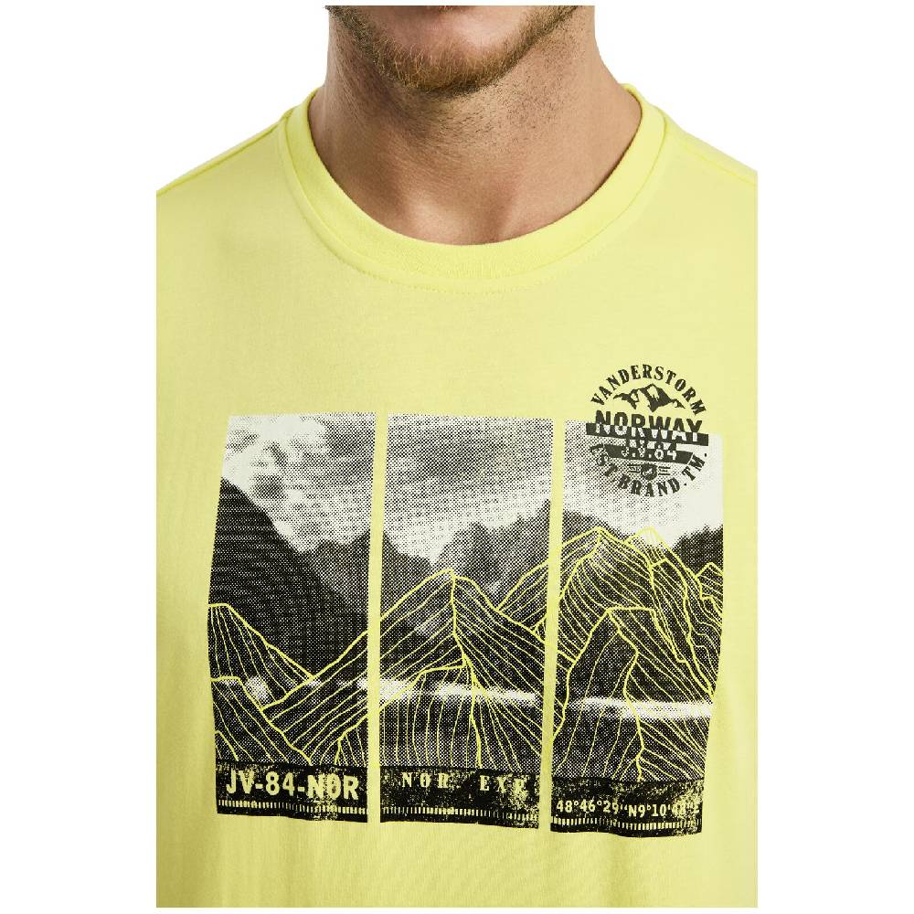 Jan Vanderstorm T-Shirt KRISTFINNUR hellgelb Tiefpreis