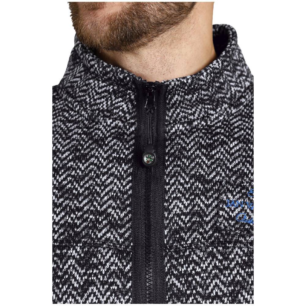 Jan Vanderstorm Strickfleecejacke KOLMUND schwarz Letzte 2 Tage