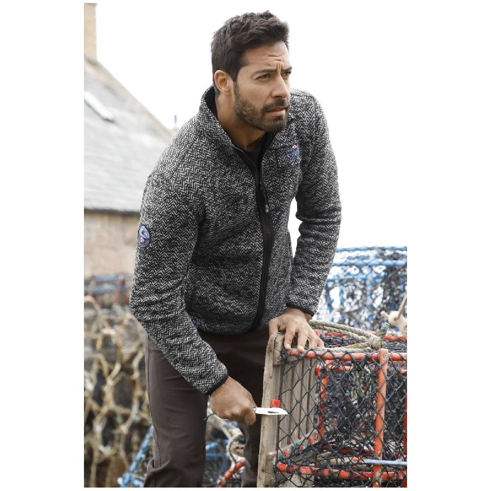 Jan Vanderstorm Strickfleecejacke KOLMUND schwarz Letzte 2 Tage