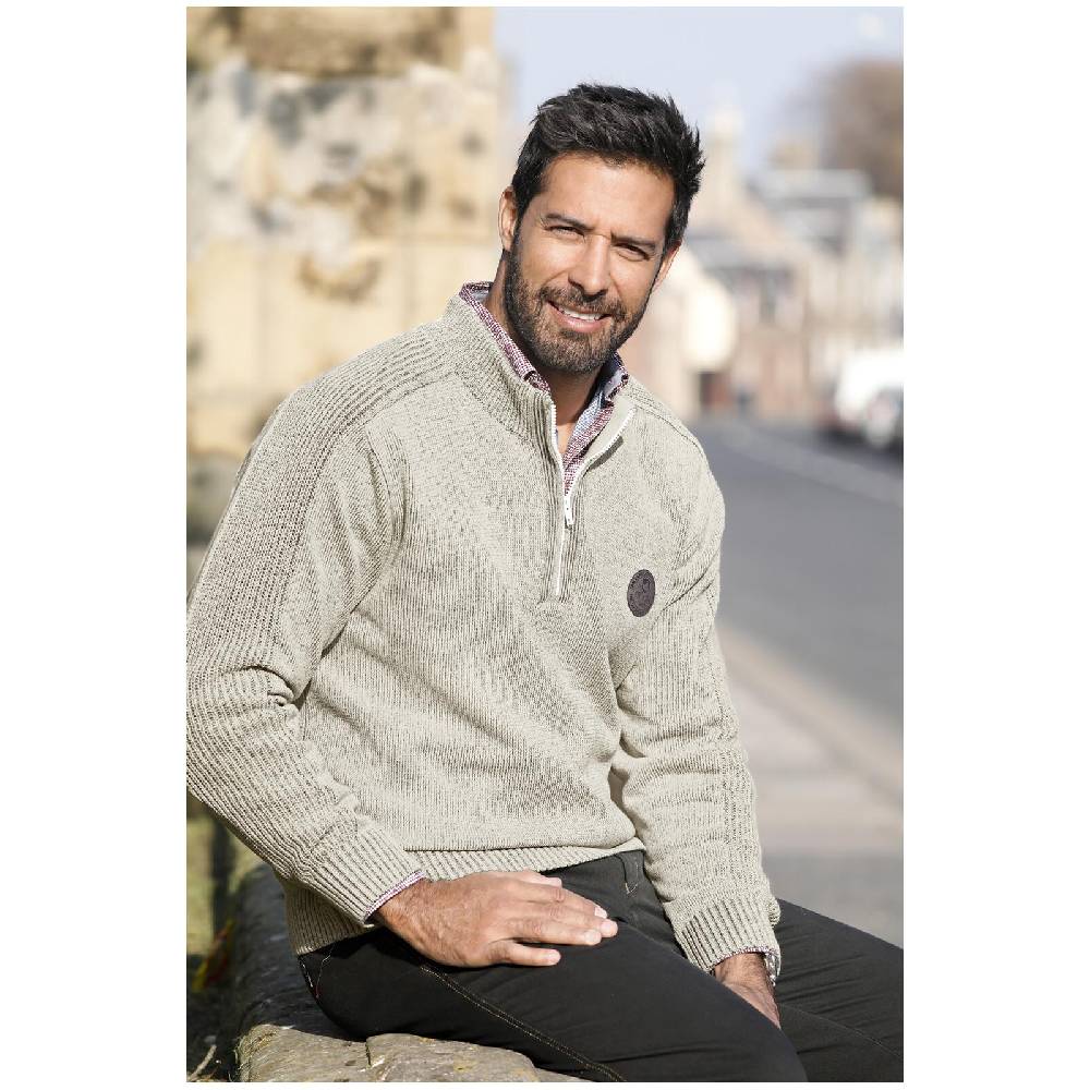 Jan Vanderstorm Pullover BENJAS beige melange Letzter Tag