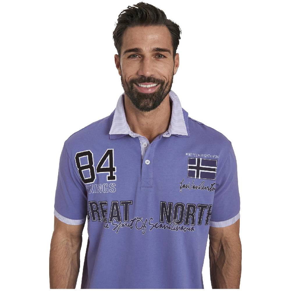 Jan Vanderstorm Poloshirt TAADE lila Bis zu 60% Rabatt