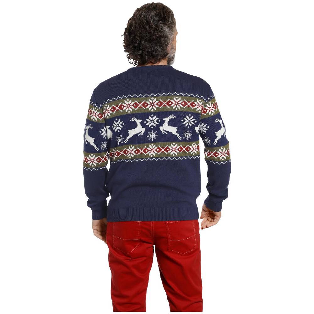 Jan Vanderstorm Pullover TORE dunkelblau gemustert Bis zu 65% Rabatt