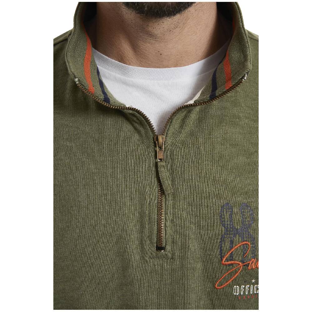 Jan Vanderstorm Sweatshirt THORBEN khaki melange Vierteljährliche Förderung