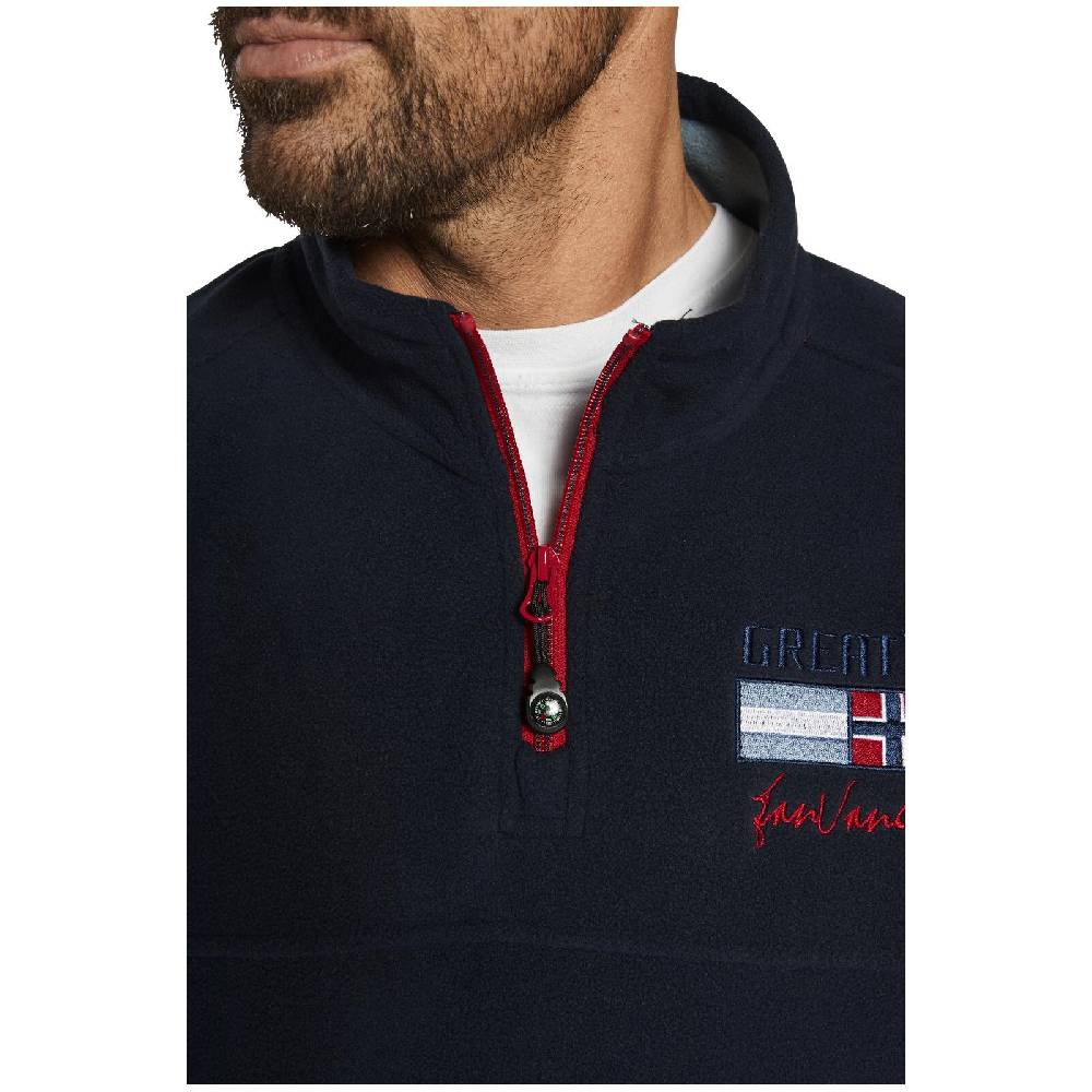 Jan Vanderstorm Fleece-Sweatshirt SIETSE dunkelblau 50% Rabatt mit kostenlosem Versand