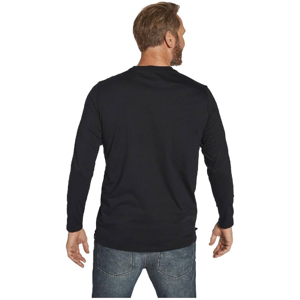 Jan Vanderstorm Langarmshirt REEVERT schwarz bedruckt Clearance-Verkauf