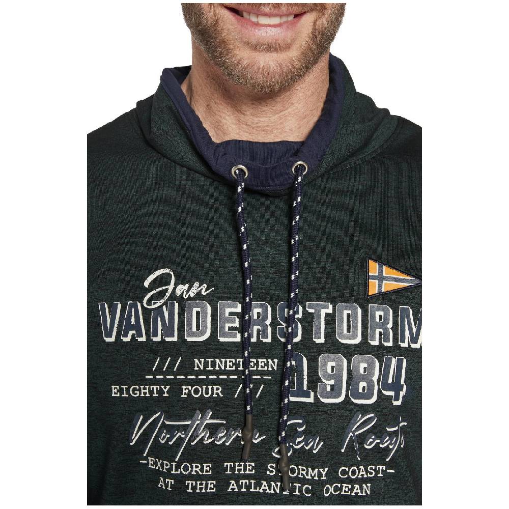 Jan Vanderstorm Sweatshirt SVERRE dunkelgrün melange Kostenloser Versand international