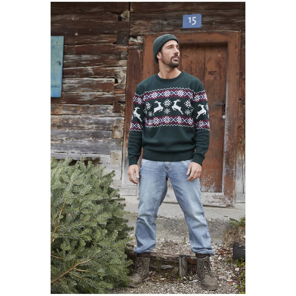 Jan Vanderstorm Pullover TORE grün gemustert Exklusive Angebote