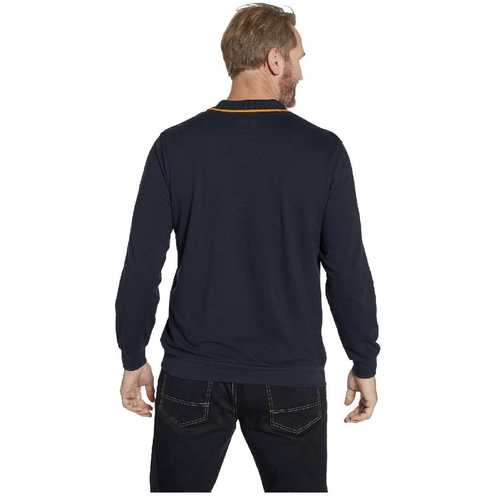 Jan Vanderstorm Langarm-Poloshirt LOKI dunkelblau Kauf eins, bekomm eins gratis