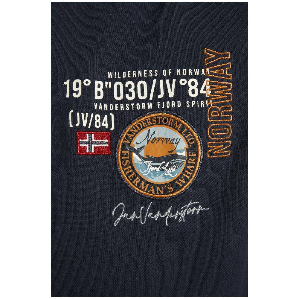 Jan Vanderstorm Langarm-Poloshirt LOKI dunkelblau Kauf eins, bekomm eins gratis