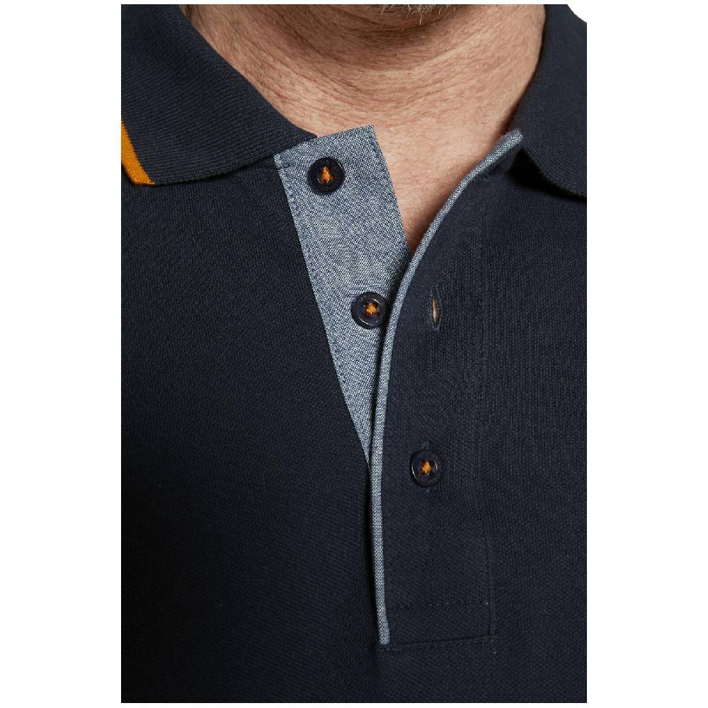 Jan Vanderstorm Langarm-Poloshirt LOKI dunkelblau Kauf eins, bekomm eins gratis
