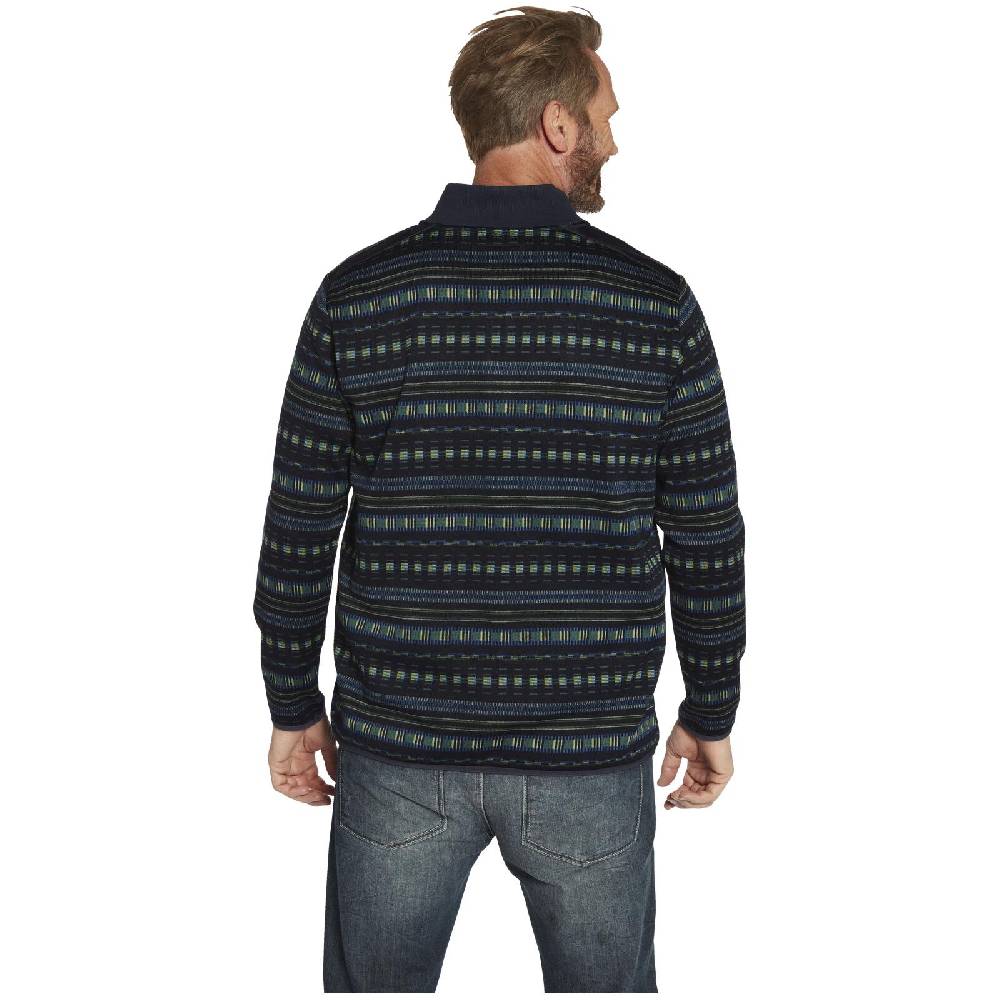 Jan Vanderstorm Fleecejacke NELS dunkelblau gemustert Tägliche Deals