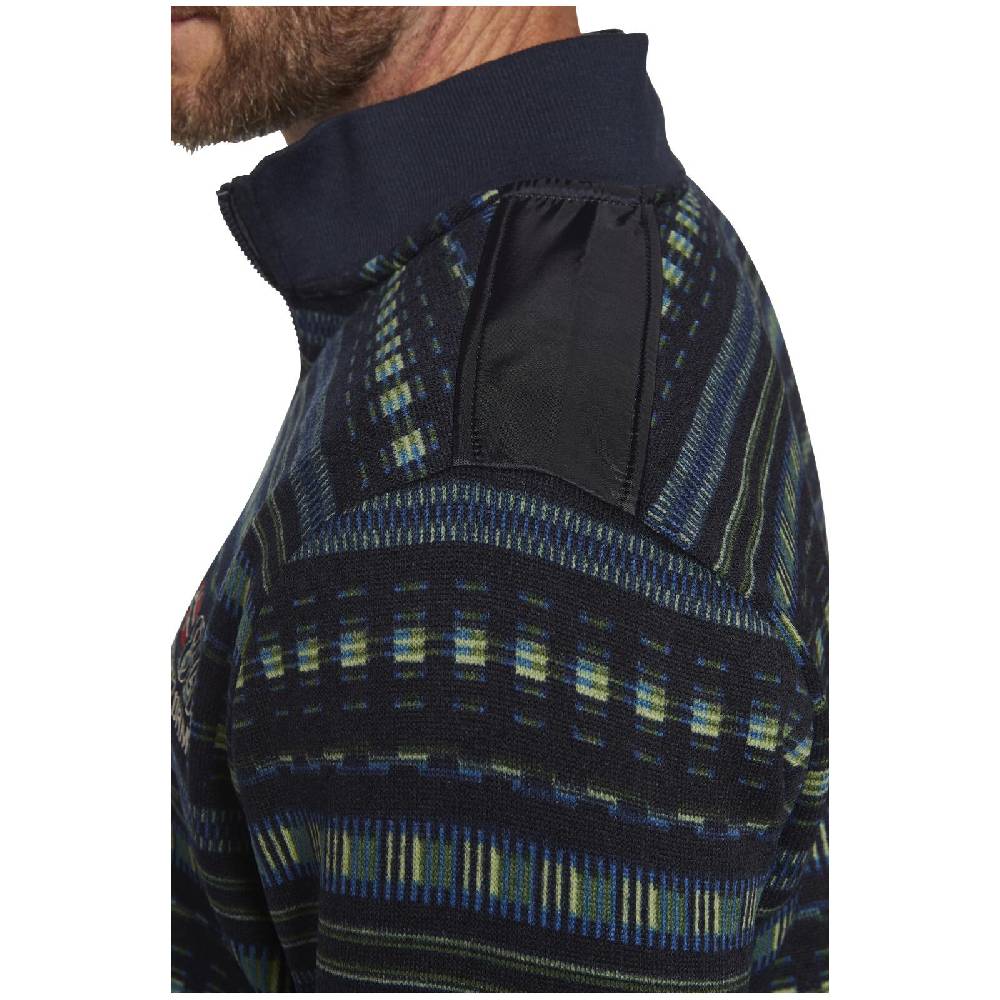 Jan Vanderstorm Fleecejacke NELS dunkelblau gemustert Tägliche Deals