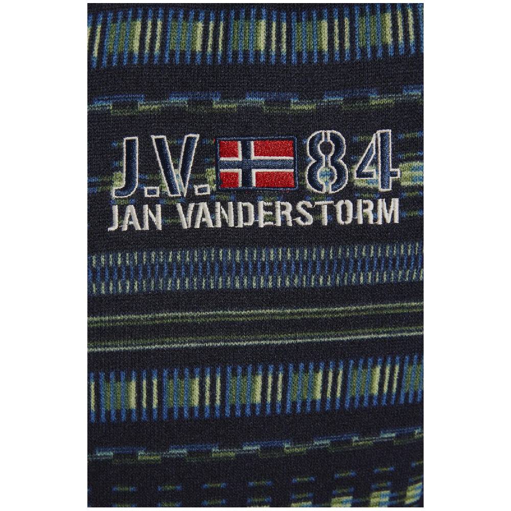 Jan Vanderstorm Fleecejacke NELS dunkelblau gemustert Tägliche Deals