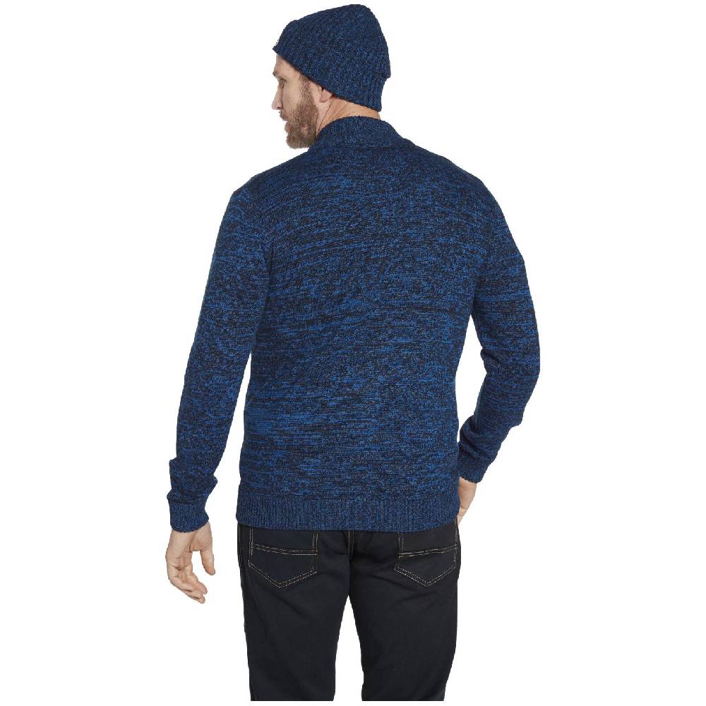Jan Vanderstorm Strickjacke mit Mütze APKE blau melange Riesige Ersparnisse