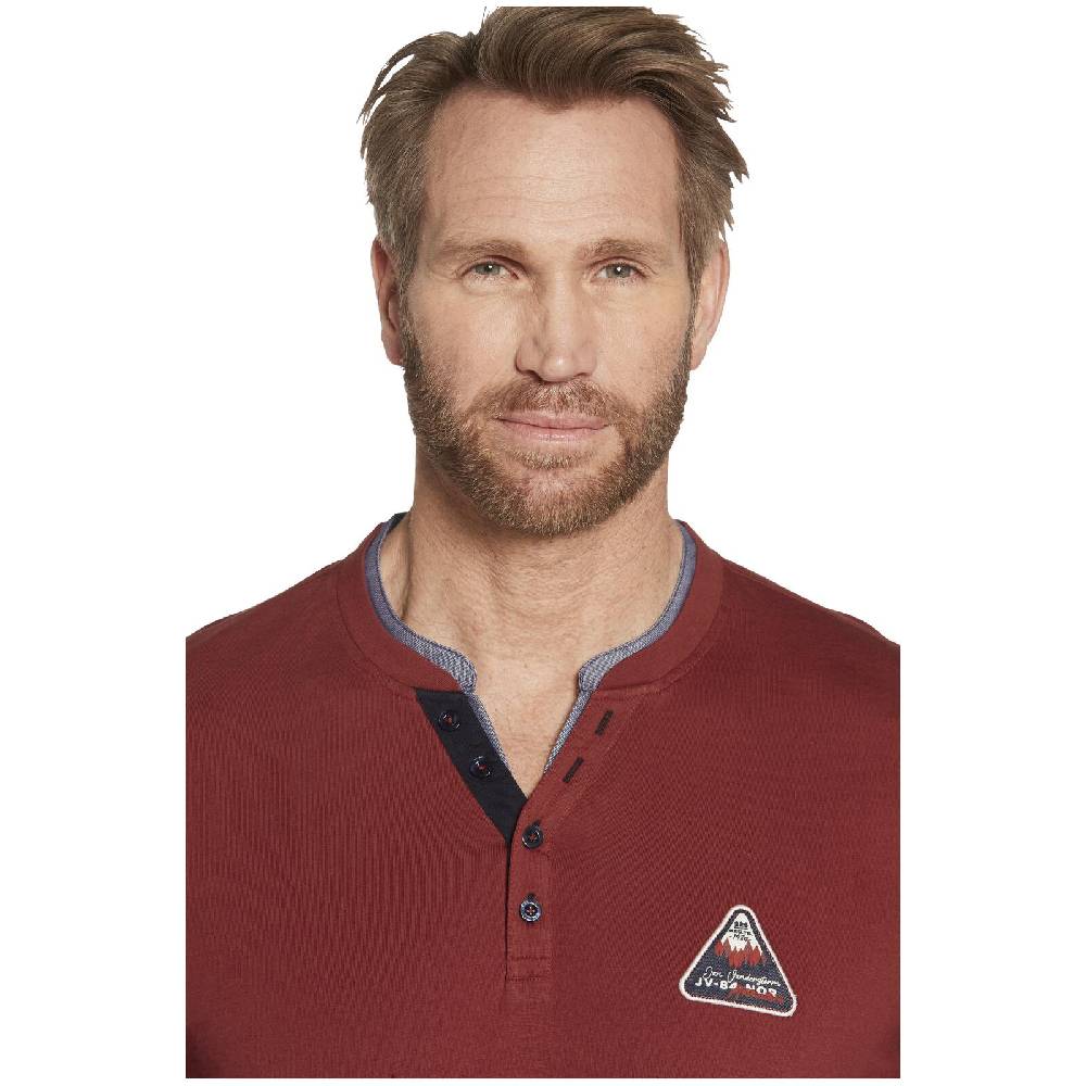 Jan Vanderstorm Langarmshirt NICIAS dunkelrot VIP-Rabatte