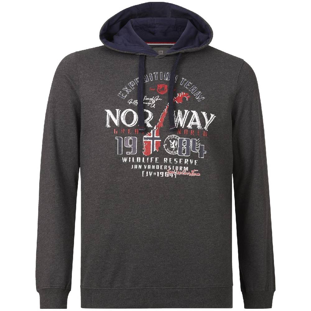 Jan Vanderstorm Sweatshirt HINRICUS dunkelgrau melange Tiefpreis