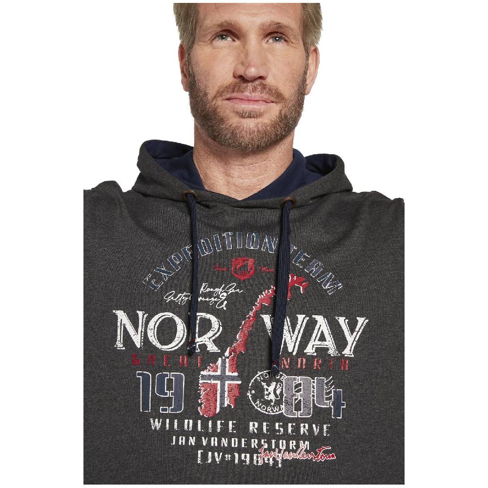 Jan Vanderstorm Sweatshirt HINRICUS dunkelgrau melange Tiefpreis