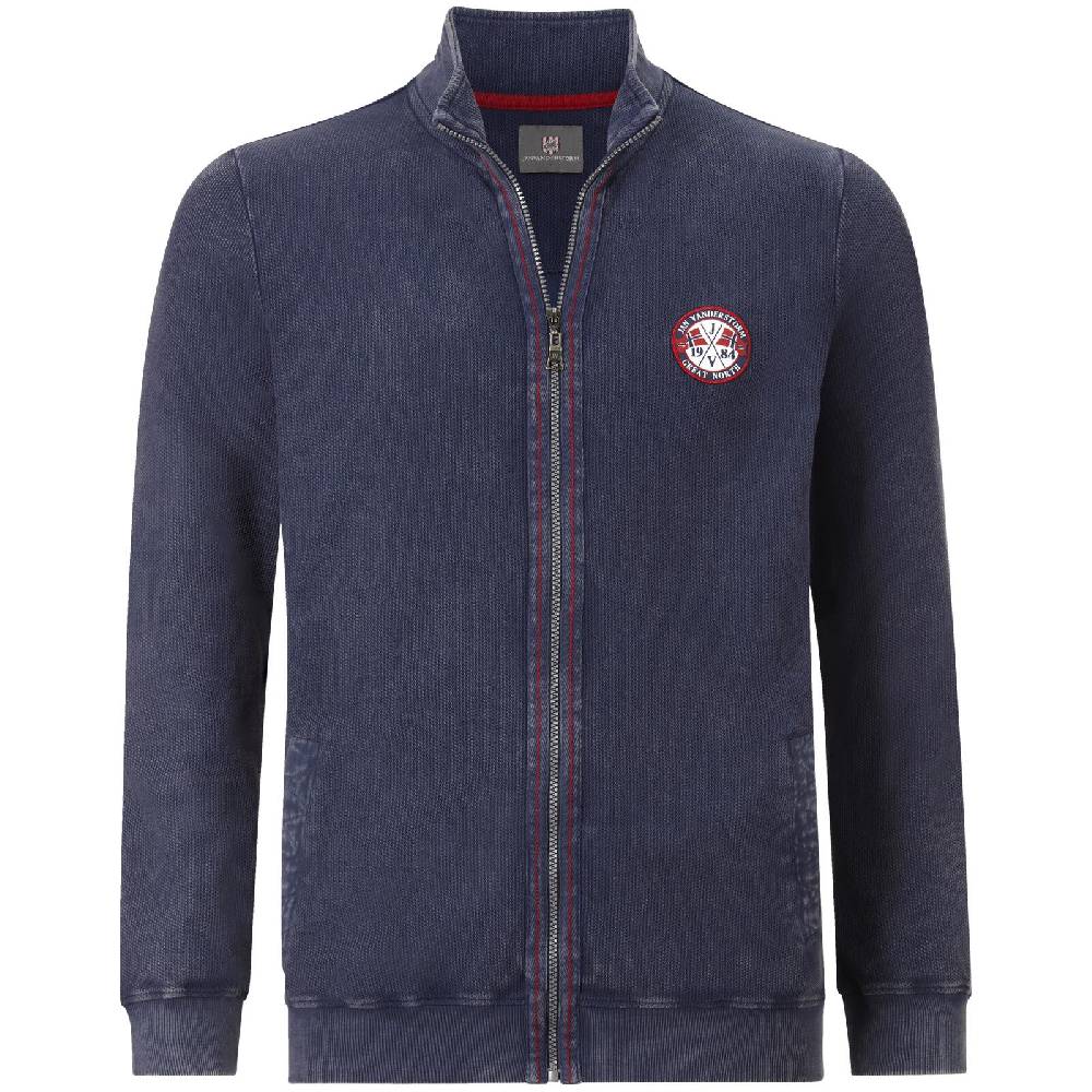 Jan Vanderstorm Sweatjacke DIETBERT dunkelblau Letzte 3 Tage