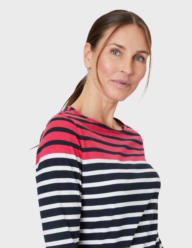 Joy Sportswear 3/4-Arm-Shirt CELIA T-Shirt mit feinem Ringeldessign Großer Ausverkauf