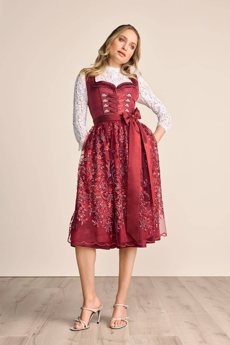 Krüger Madl Dirndl Olive (70cm) VIP-Rabatte
