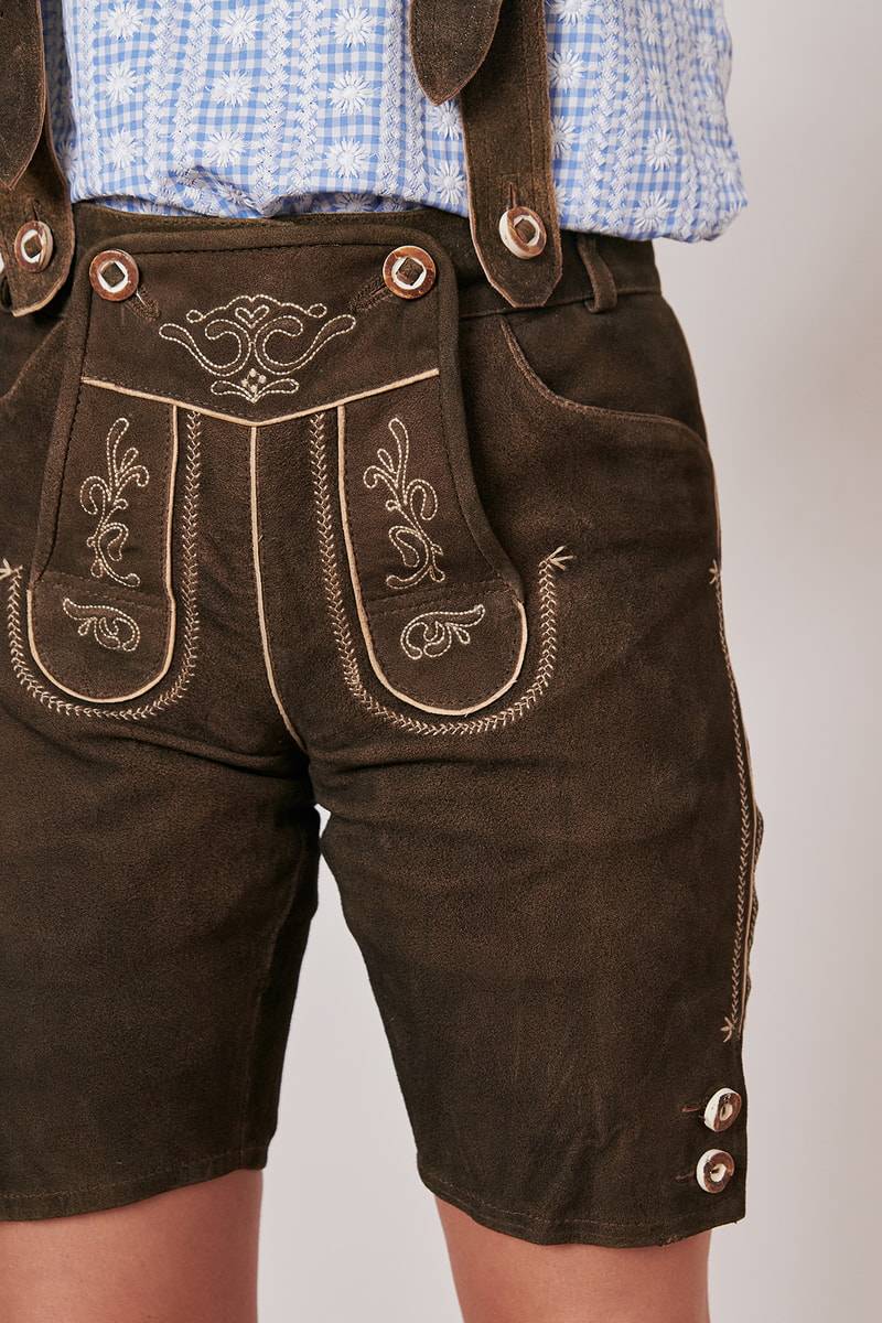 Krüger Madl Lederhose Dark Deer Preisnachlass
