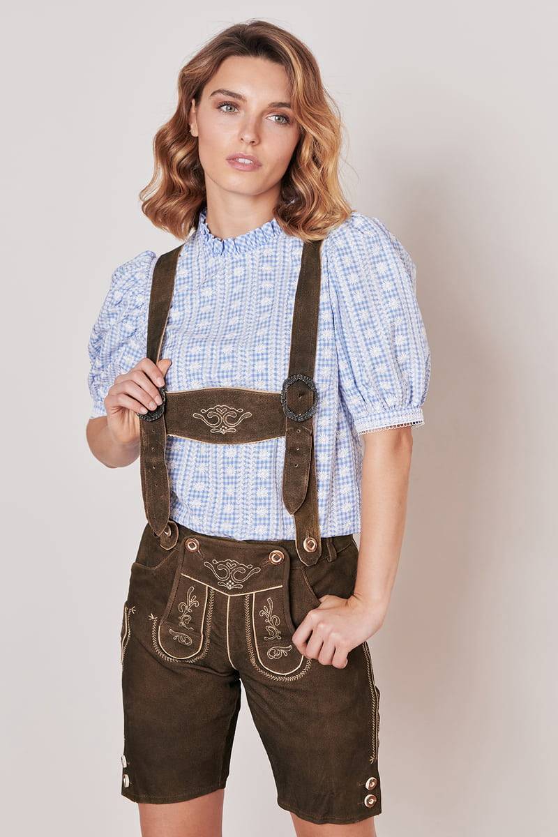 Krüger Madl Lederhose Dark Deer Preisnachlass