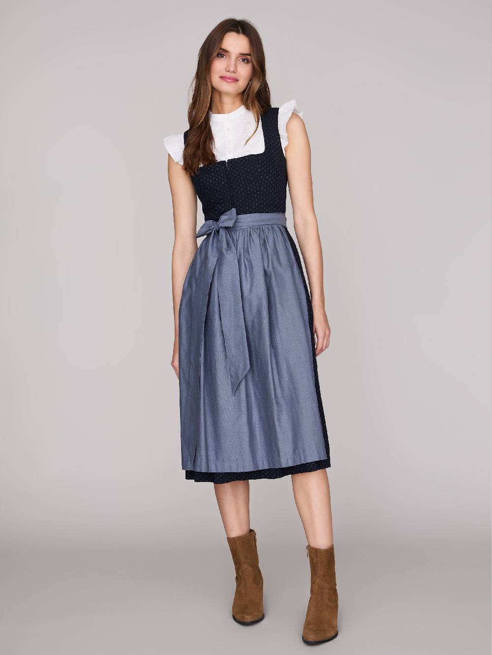 Limberry Dunkelblaues Dirndl mit Streublumen - VERA BLUE GRAPHITE Super Sparpreis