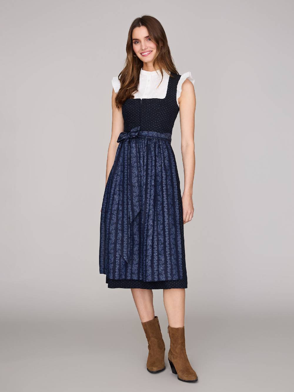 Limberry Dunkelblaues Dirndl mit Streublumen - VERA BLUE GRAPHITE Super Sparpreis
