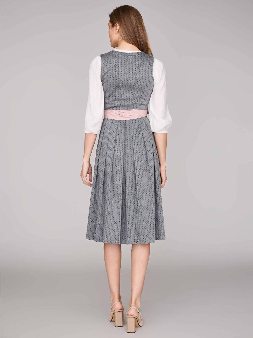 Limberry Graues Dirndl mit Streublumenmuster - VERA FROST GRAY Bis zu 55% Rabatt