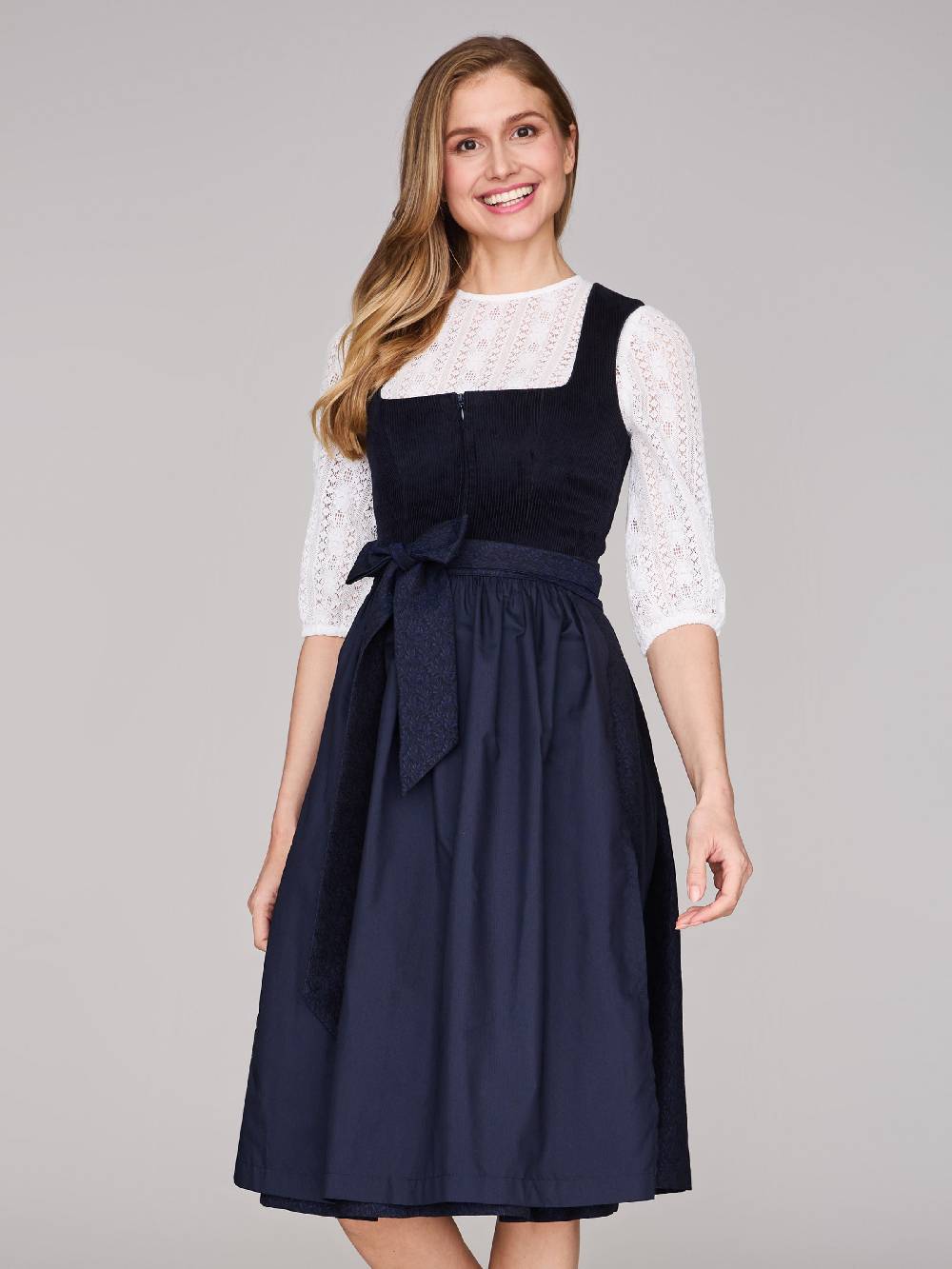Limberry Dunkelblaues Dirndl mit Cord-Mieder - TIA NIGHT SKY Discount Store für neue Produkte