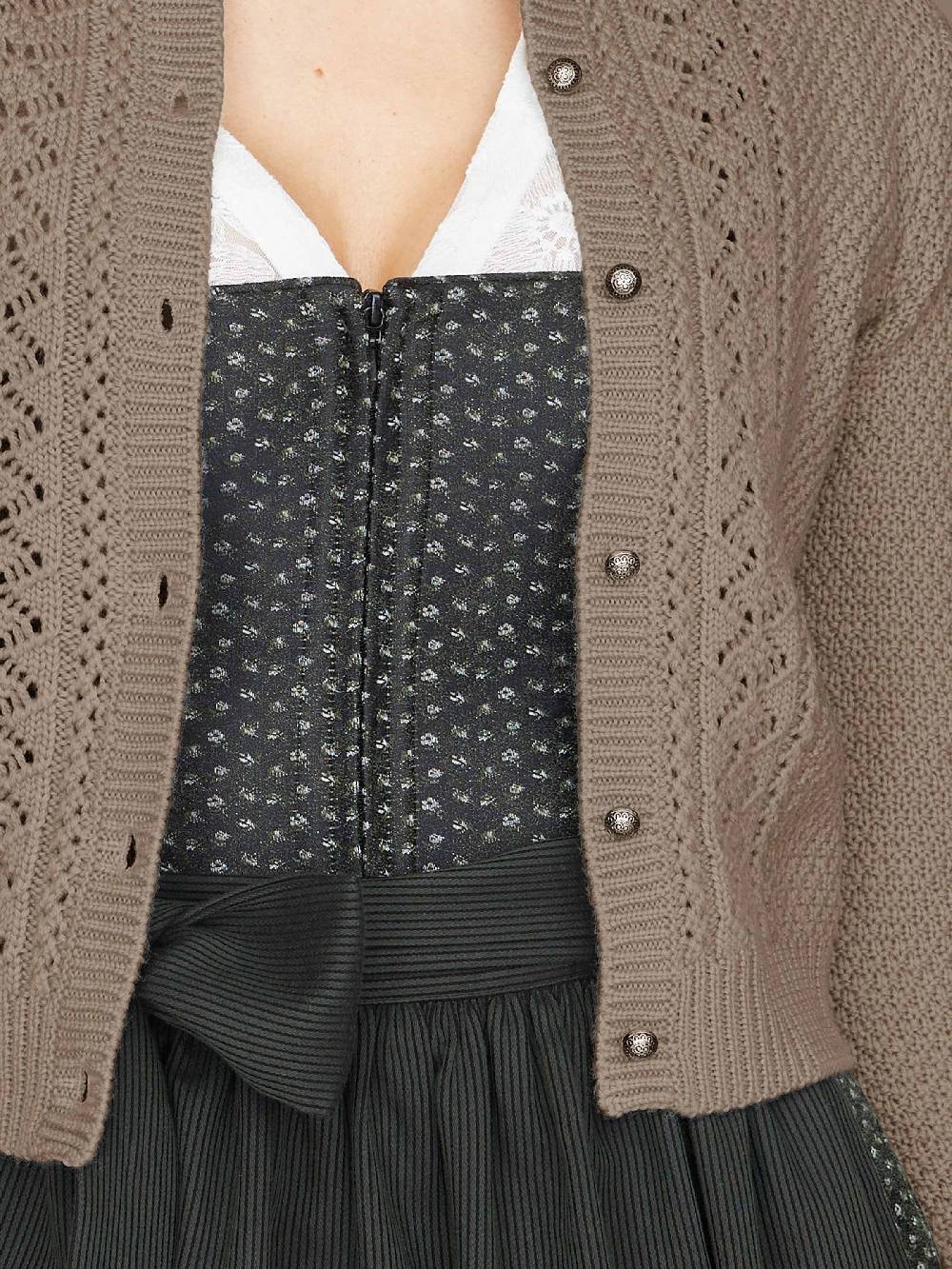 Limberry Strickjacke in dunklem Beige - EVI zollfrei