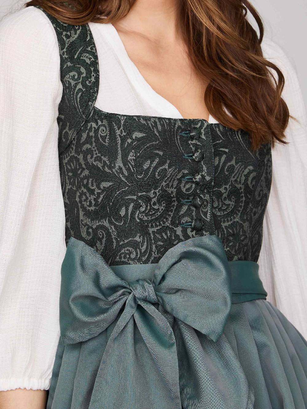 Limberry Gemustertes dunkelgrünes Dirndl - HEDI VINTAGE GARDEN 2025