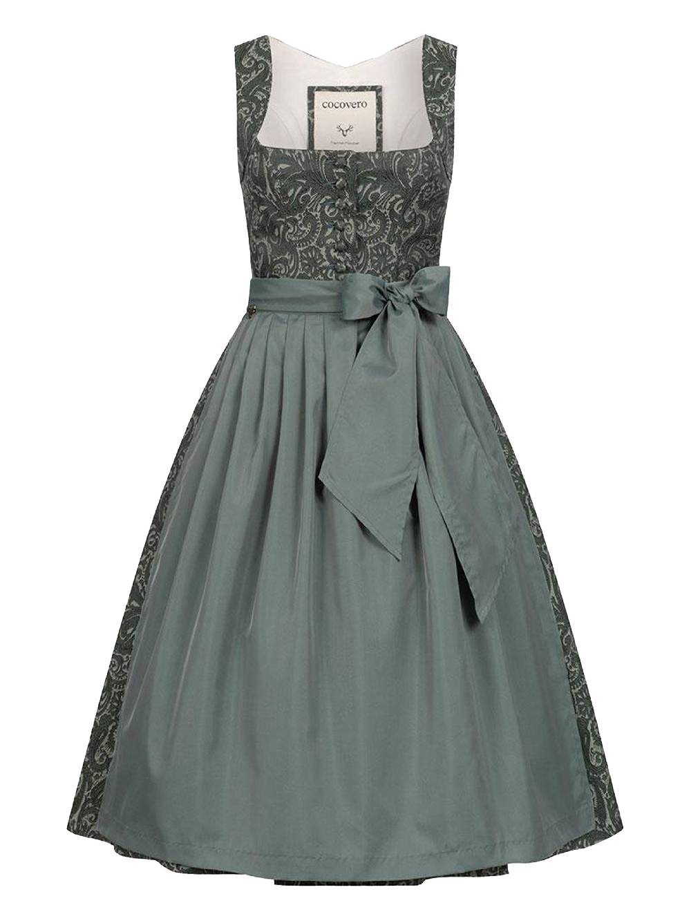 Limberry Gemustertes dunkelgrünes Dirndl - HEDI VINTAGE GARDEN 2025