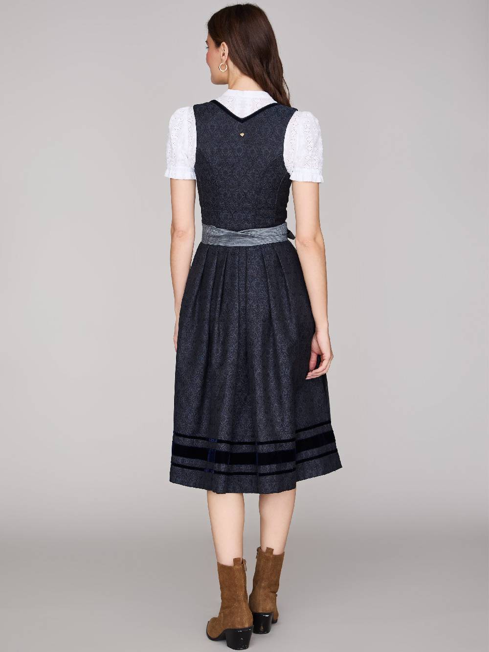 Limberry Dunkelblaues Dirndl mit Ornament-Muster - FRANZI Hotsell