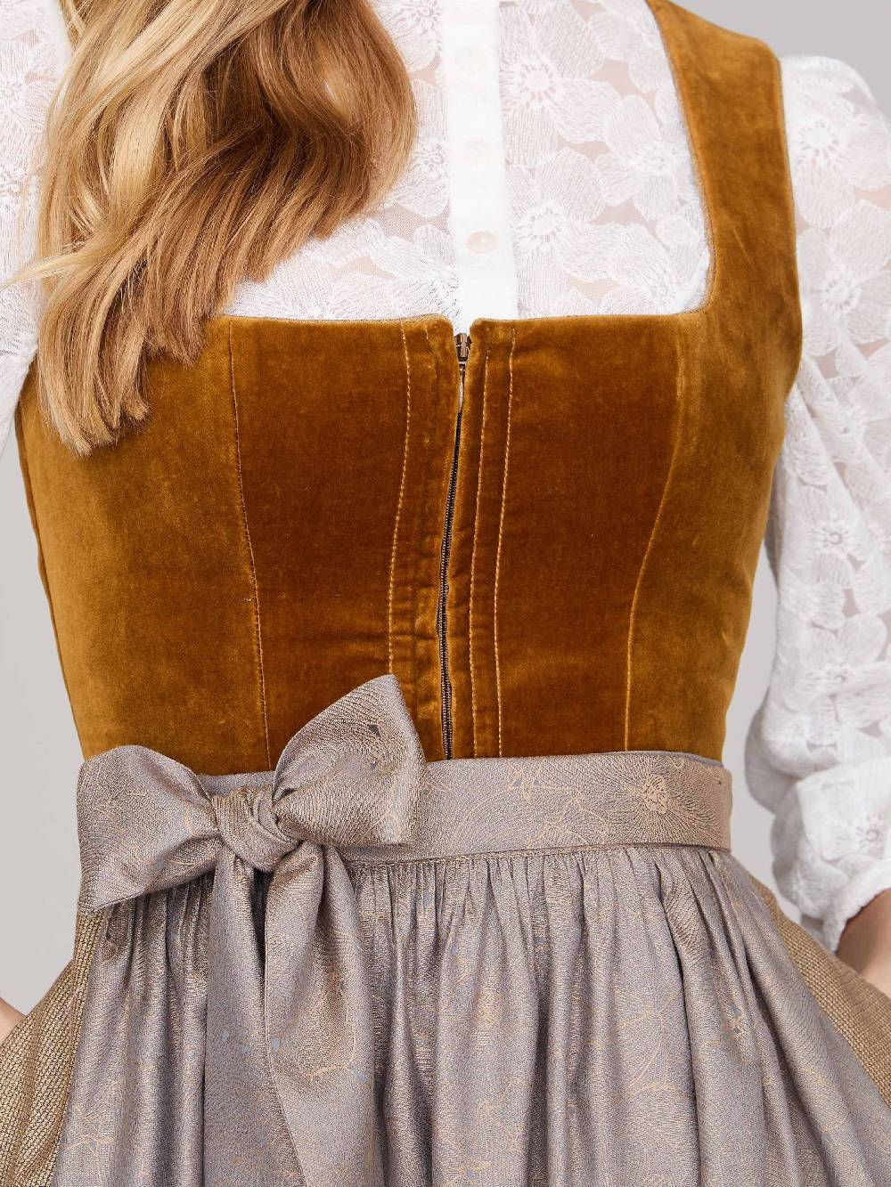Limberry Karamell-farbenes Dirndl mit Samt-Mieder - ROMEE GOLDEN BROWN Meist gekauft