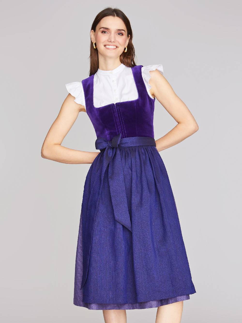 Limberry Lila-farbenes Dirndl mit Samt-Mieder - SOFIA PURPLE VELVET Blitzverkäufe