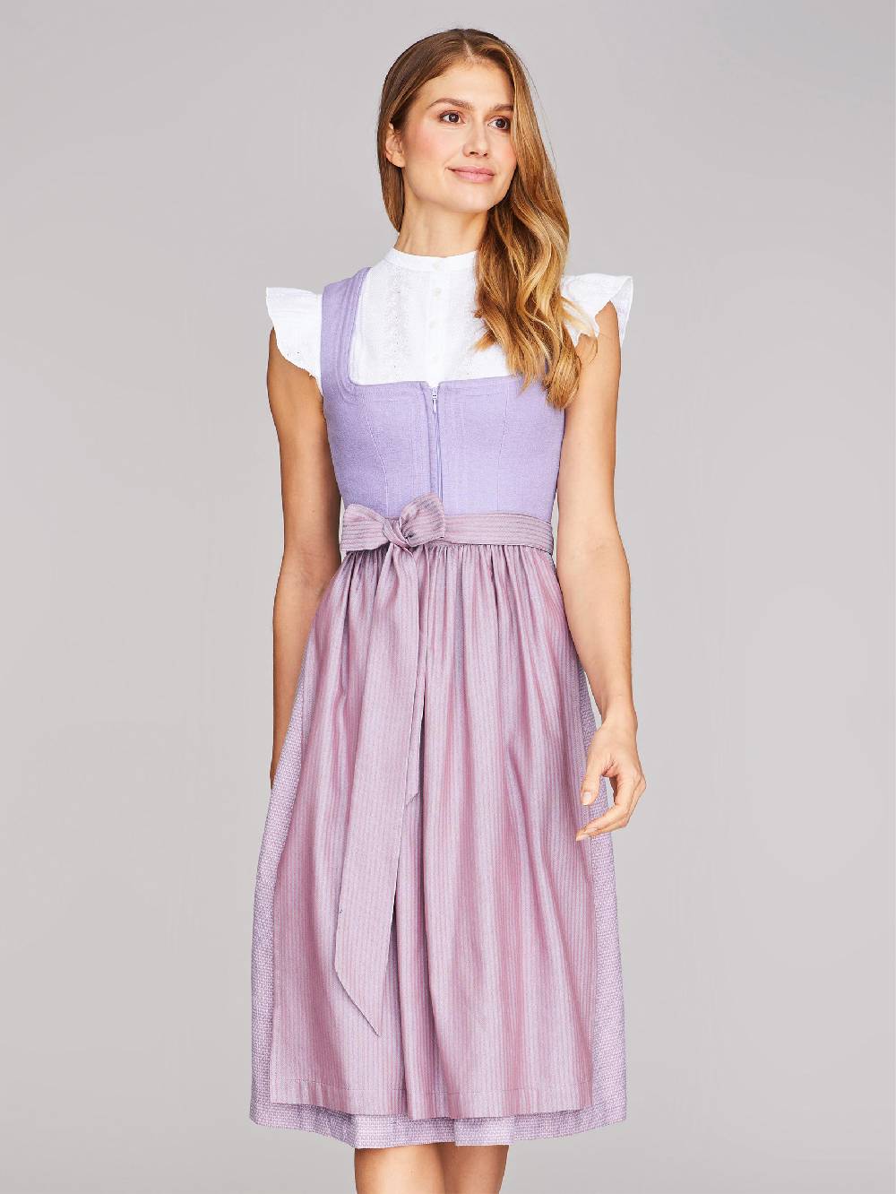 Limberry Lavendel-farbenes Dirndl mit Schnursteppung - CLAIRE LAVENDER Riesige Rabatte