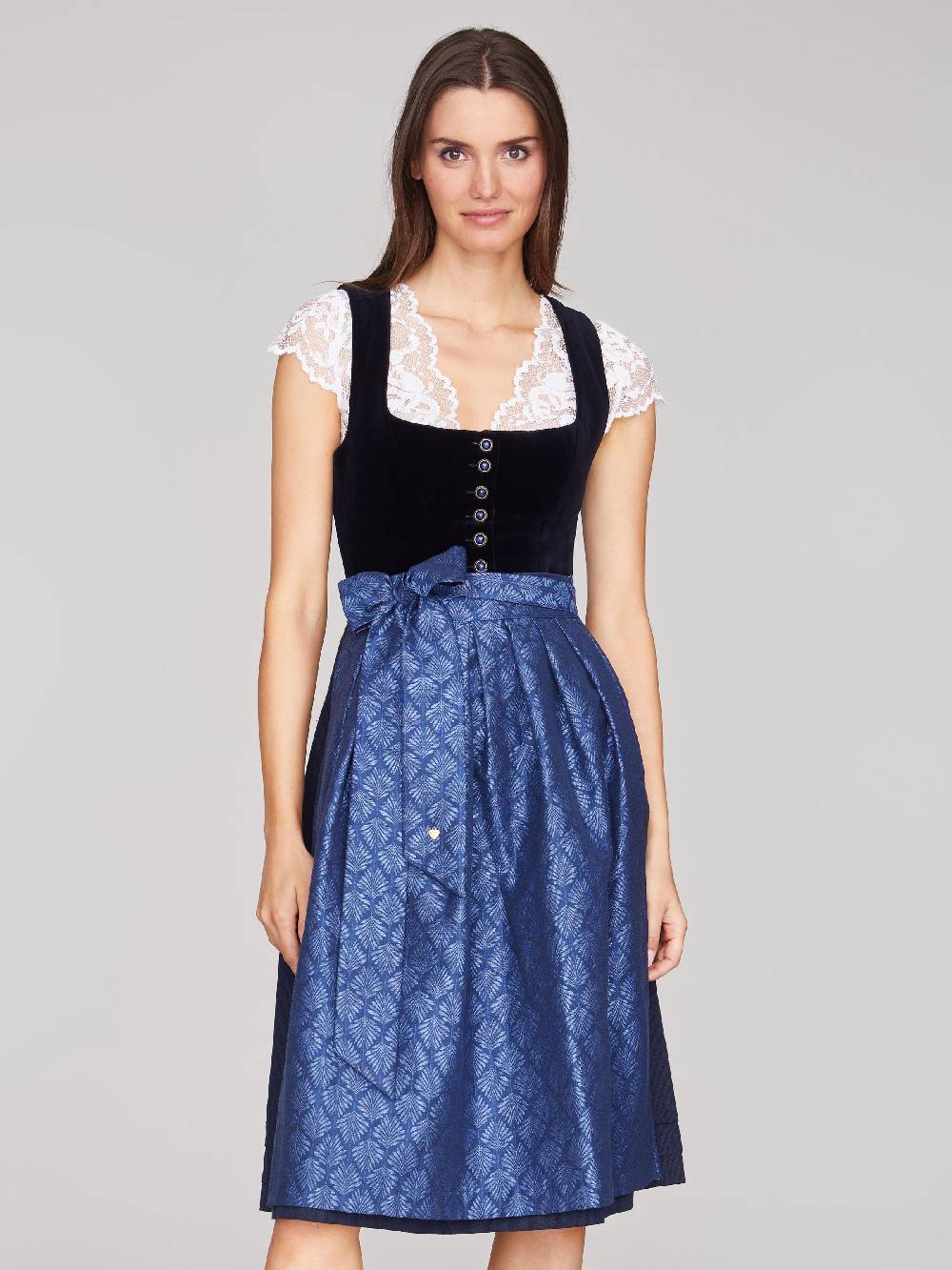 Limberry Blaues Dirndl mit Samt-Mieder - CAMILLA Osterangebot