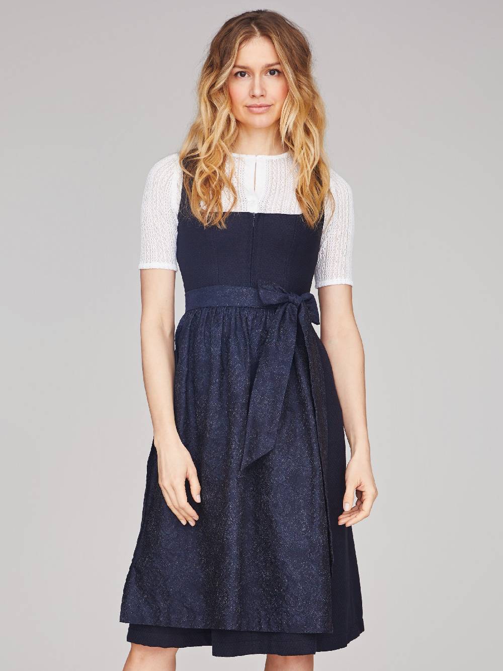 Limberry Dunkelblaues strukturiertes Dirndl - RAVEN MIDNIGHT BLUE Vierteljährliche Förderung