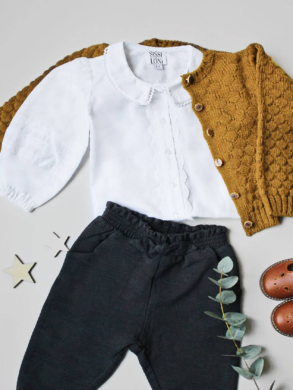 Limberry Senf-farbene Strickjacke für Kinder - INGE SENF Flash Sale