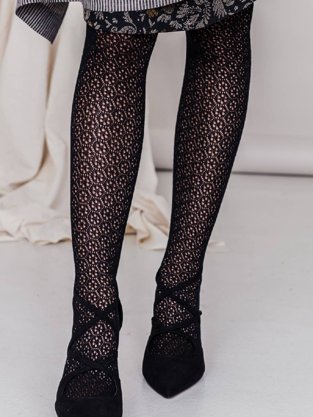 Limberry Trachten-Strumpfhose in Schwarz - FLEUR Super Rabatt