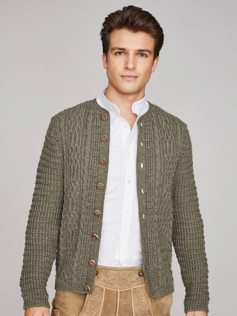 Limberry Olivgrüne Strickjacke - ANTON Rabatte dieses Monats