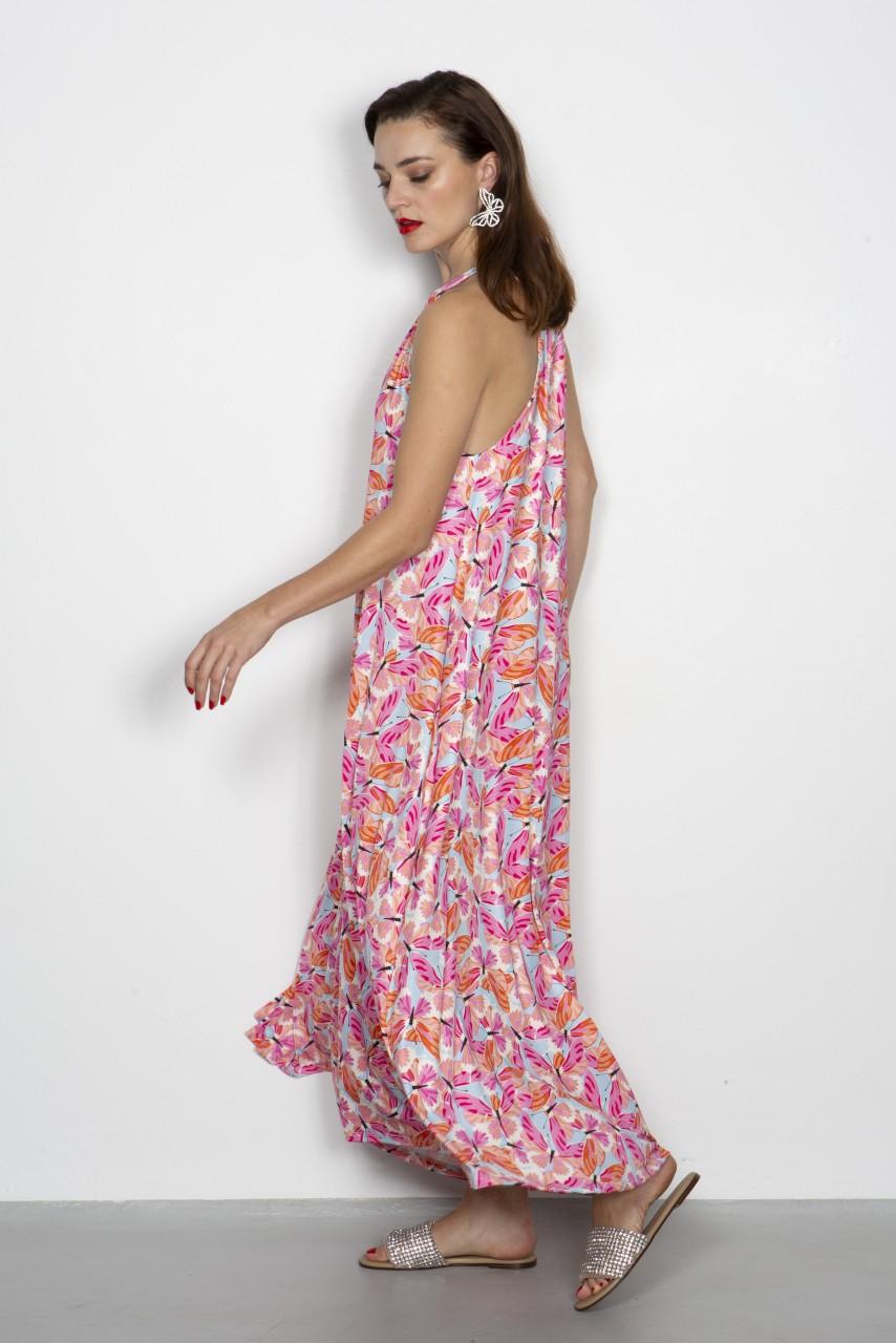 Marivie Holiday butterflies sky blue Dress Lagerräumung