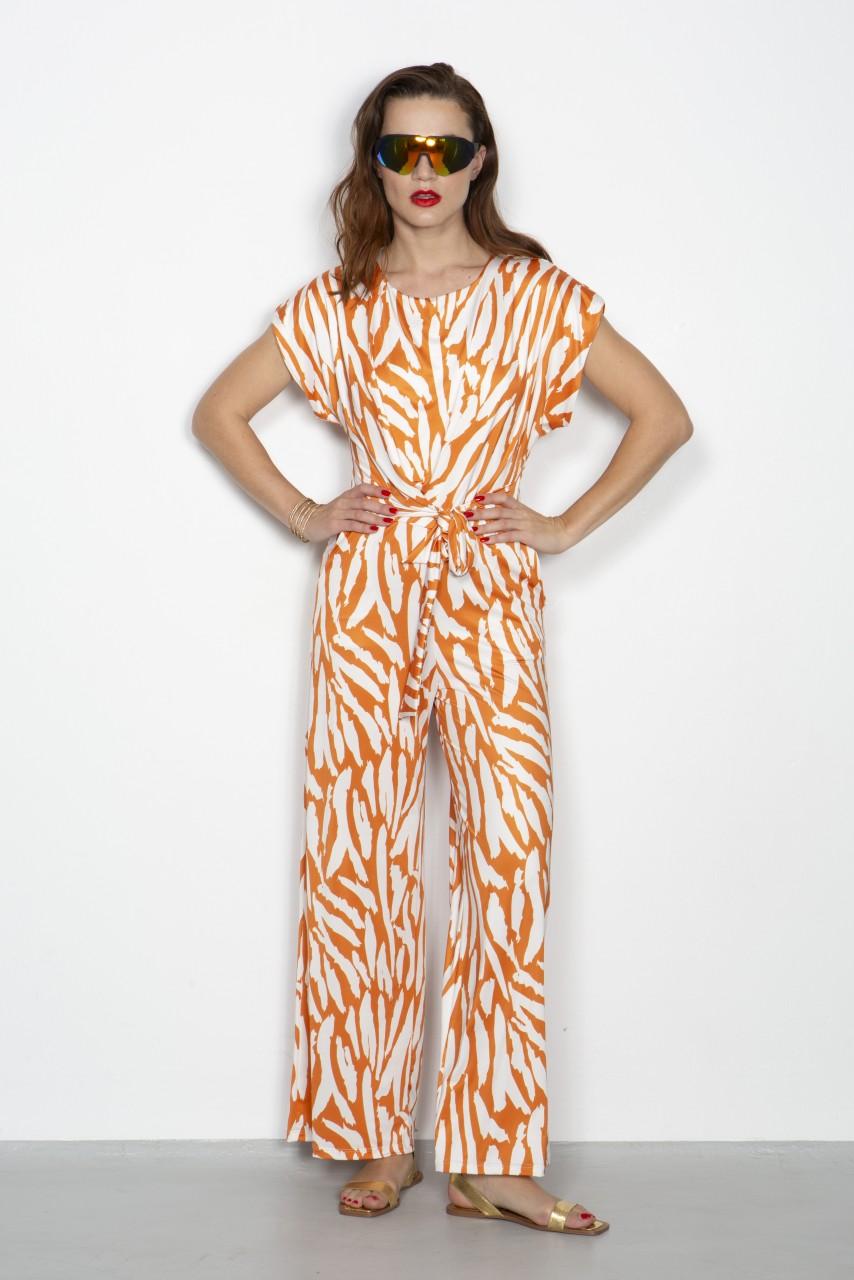 Marivie Jump Relax abstract tiger rost Dress Heißer Verkauf