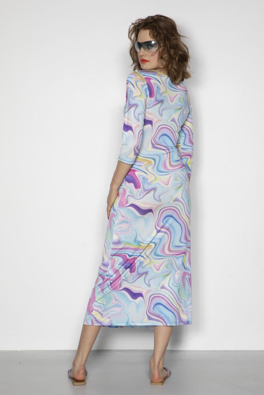Marivie Illusion marble blue Dress Bestseller