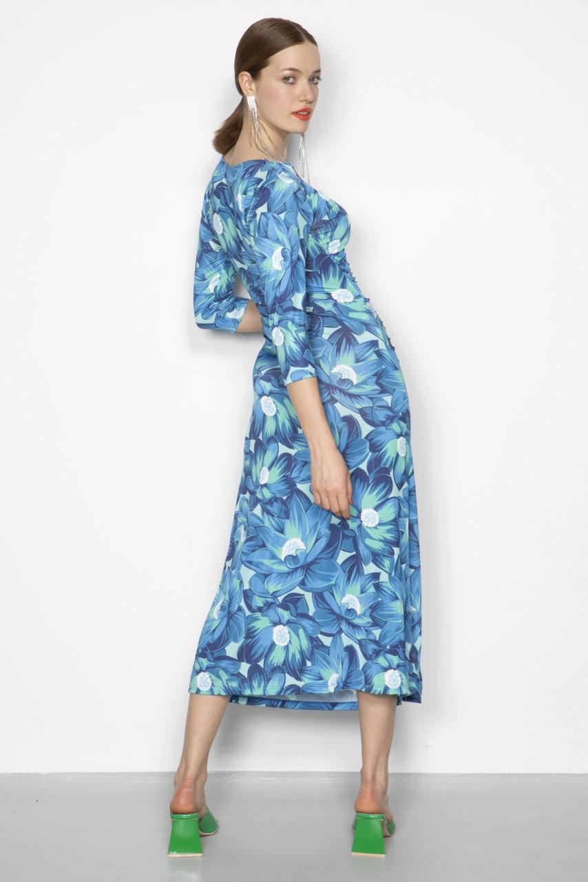 Marivie Illusion water lily blue Dress Saisonale Angebote